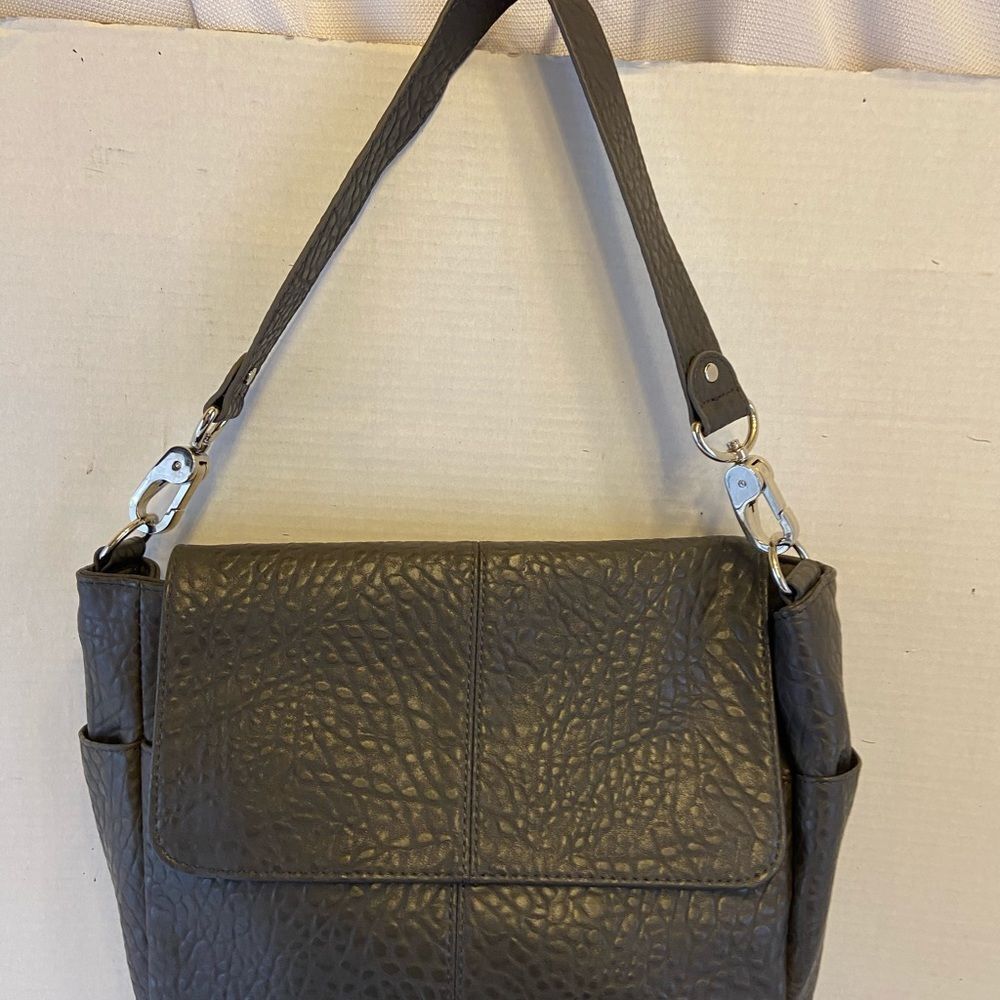 Thirty one shoulder bag gray‎ leather